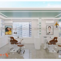 Phương án thiết kế phòng khám  nha khoa Quốc Tế Mỹ sang trọng và hiện đại